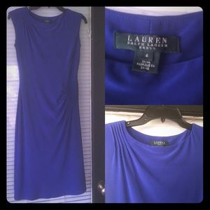 Ralph Lauren Royal Blue Sheath Sleeveless Dress